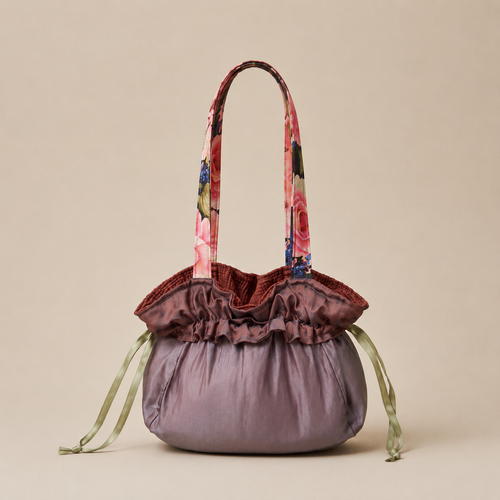 BONBON - Borsa a mano Double Face in cotone americano