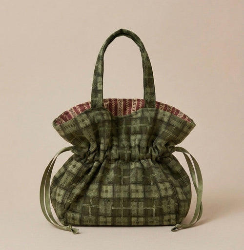 BONBON - Borsa a mano Double Face in cotone americano