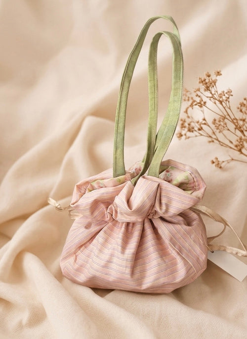 FLORA - Borsa a mano e a spalla Double face in cotone americano